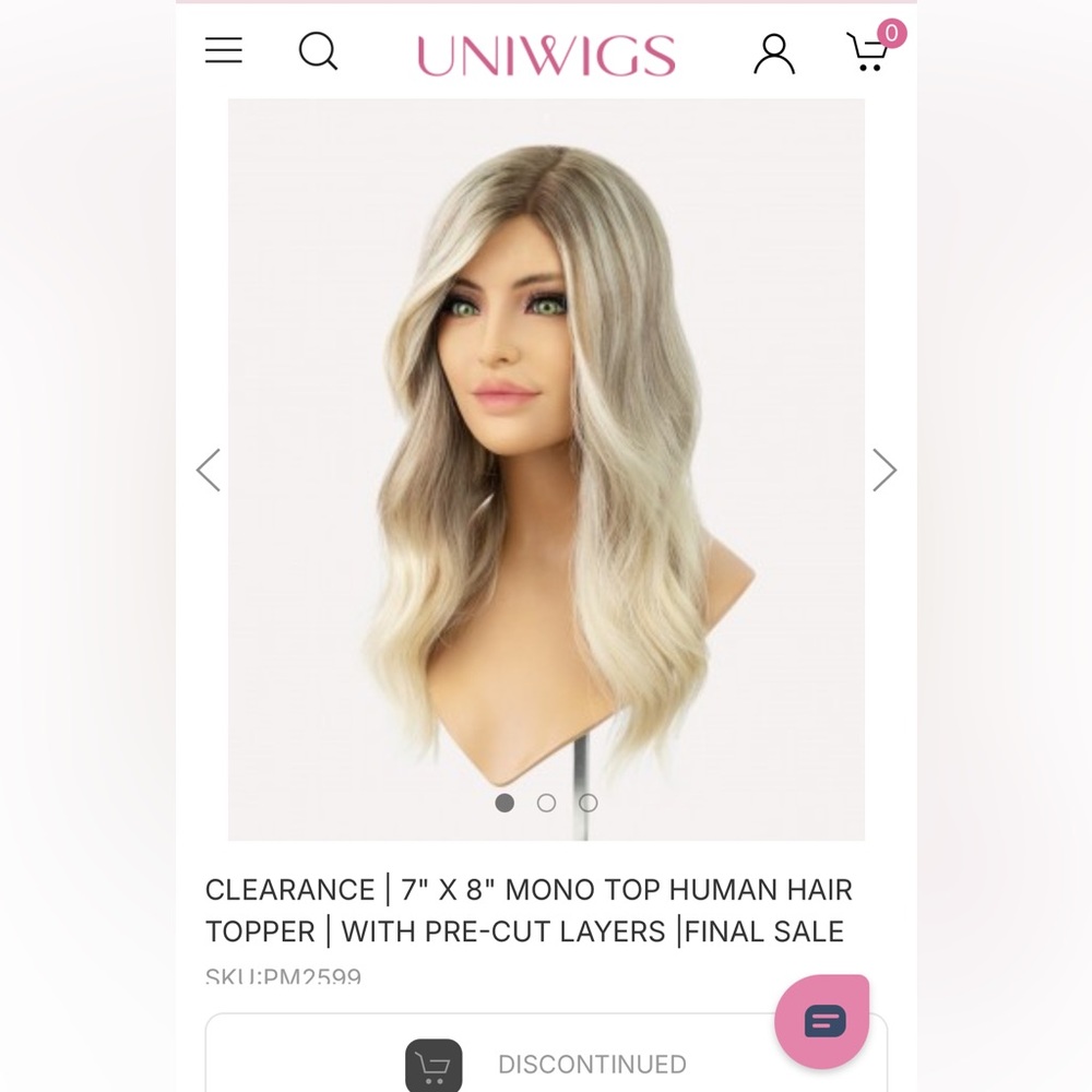 UNIWIGS Human Hair Topper
